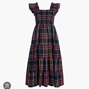 Hill House Navy Tartan Ellie Nap Dress XS